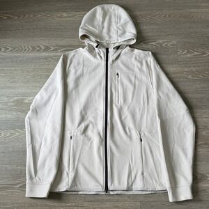 VRST Pinnacle Fleece Full Zip Hoodie Cream Performance Stretch Mens Small Active